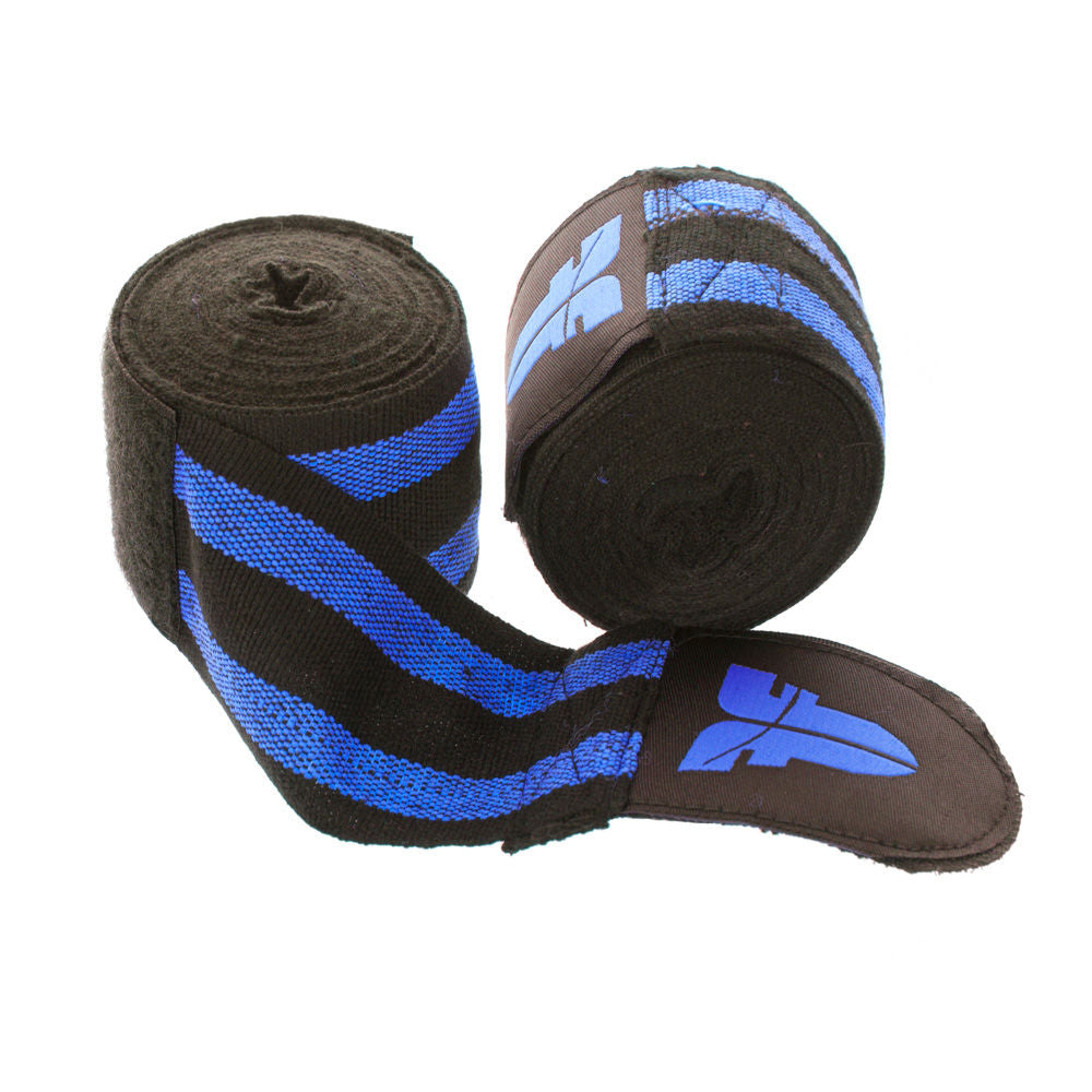 Vendas de polialgodón a rayas negras y azules de Fighter, BAND F BLUE