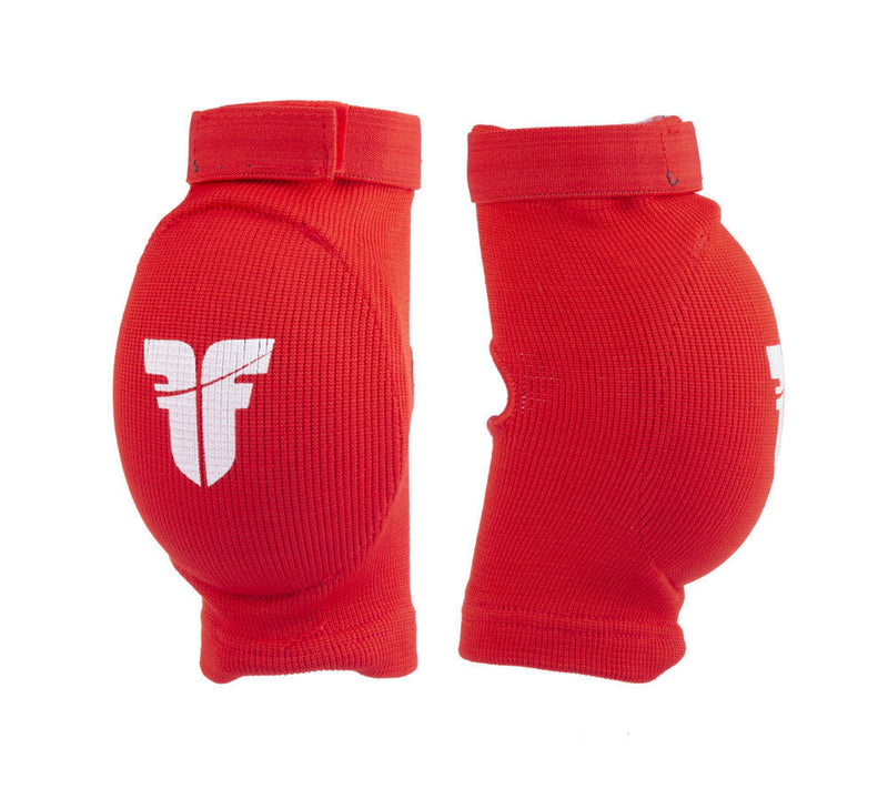 Fighter FF Elbow Guard Red Oval Cup Protector with Elastic Strap, FEG-01R