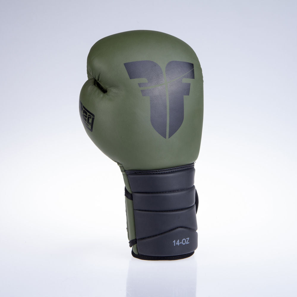 Fighter Sparring Boxing Gloves - khaki/black, FBG-002KB