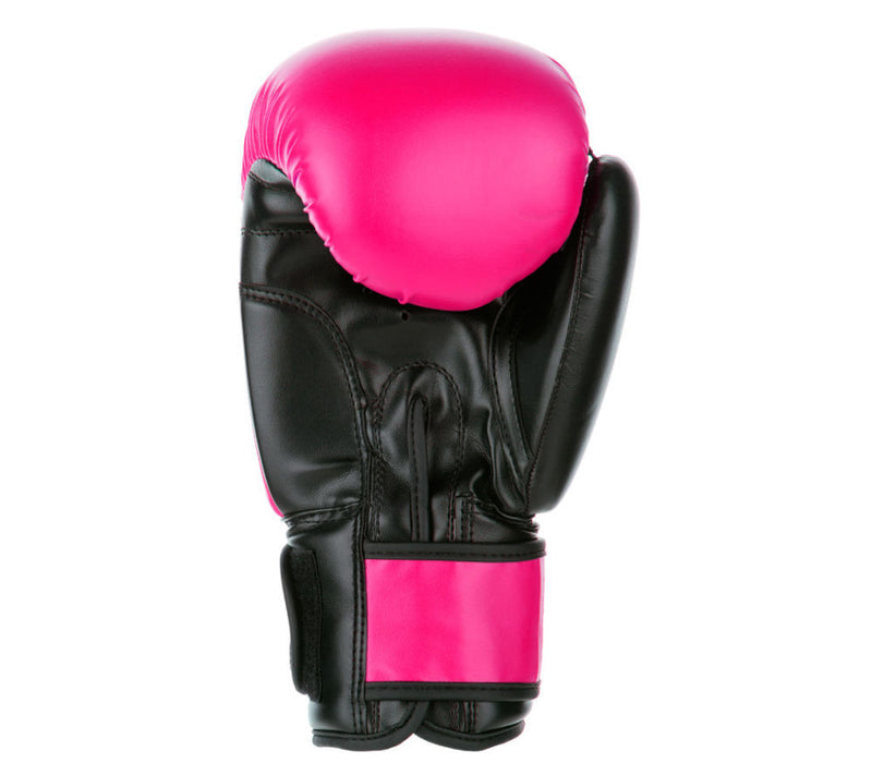 Fighter Synthetic Leather PU basic Boxing Gloves, Neon Pink/Black 1376APUFP