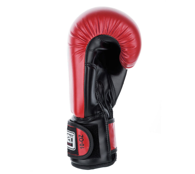 Fighter Synthetic Leather PU Basic Boxing Gloves  - red/black, 1376APURD