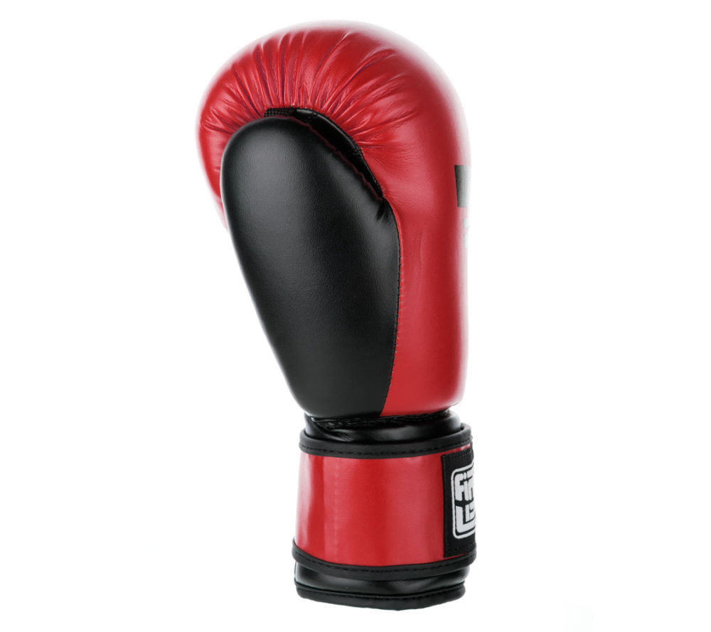 Fighter Synthetic Leather PU Basic Boxing Gloves  - red/black, 1376APURD
