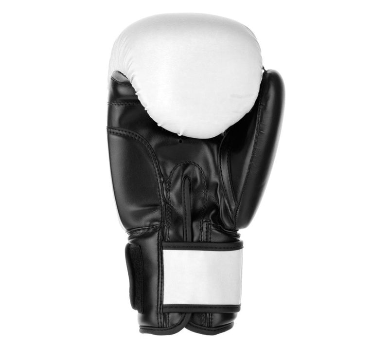 Fighter Synthetic Leather PU Basic Boxing Gloves, White/Black 1376APUWB