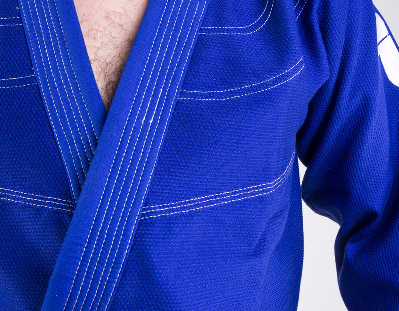 Fighter BJJ Gi Pearl Weave Uniform - blue, BJJBLU-07