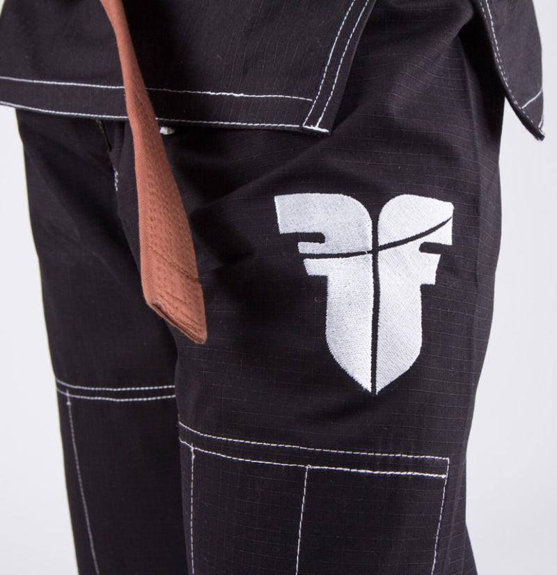 Fighter BJJ Gi Ripstop Uniform - Black, BJJBL-06