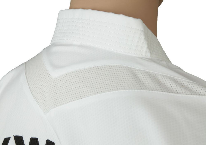 TOP TEN ITF Taekwon-do  Instructor Uniform - Premium Gold Dobok - White/Black, 16782-1 ( 4th - 6th Dan)