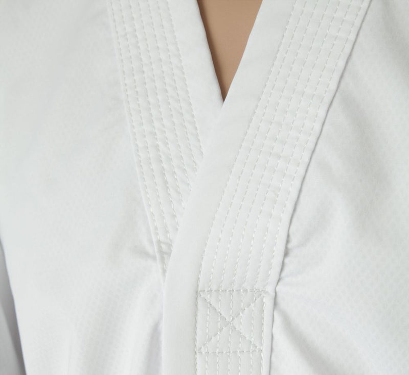 TOP TEN ITF Taekwon-do  Instructor Uniform - Premium Gold Dobok - White/Black, 16782-1