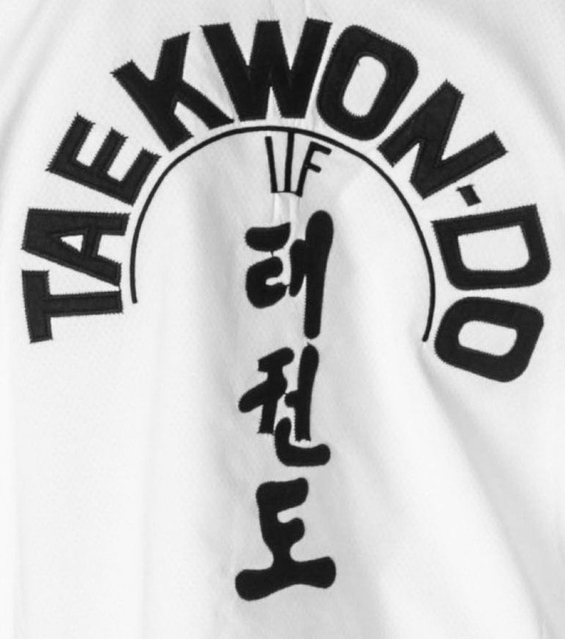 TOP TEN ITF Taekwon-do  Instructor Uniform - Premium Gold Dobok - White/Black, 16782-1
