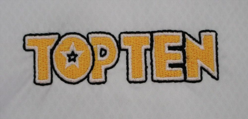 TOP TEN ITF Assistant Instructor Uniform - Premium Gold Dobok White/black, 16772-1