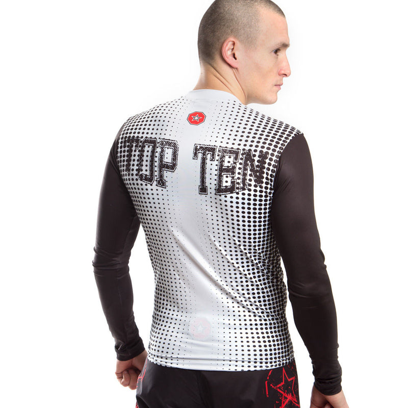 TOP TEN Rashguard Gradient - black/white, 1417-9