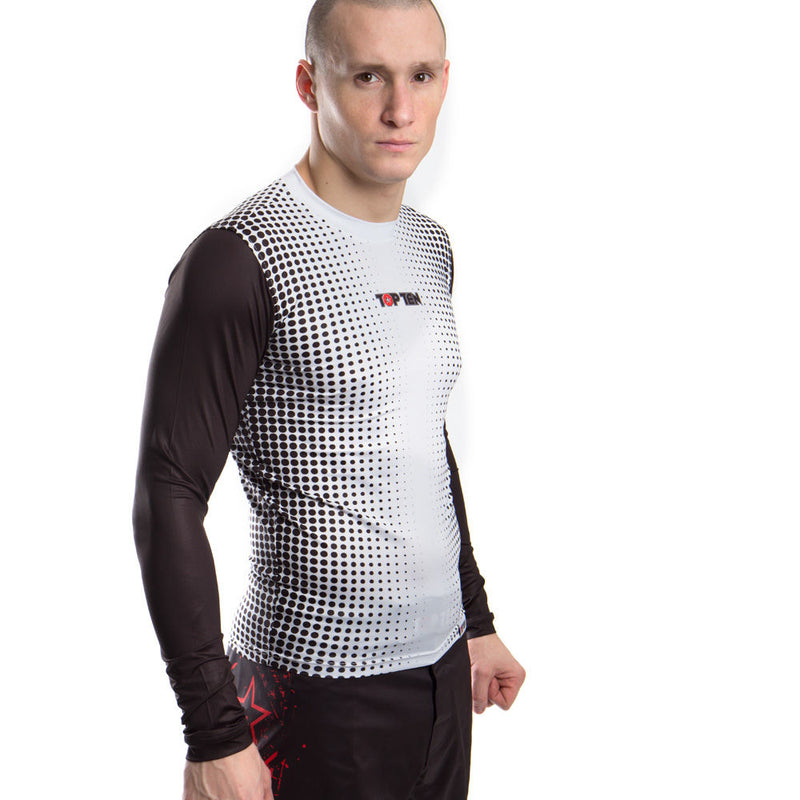 TOP TEN Rashguard Gradient - black/white, 1417-9