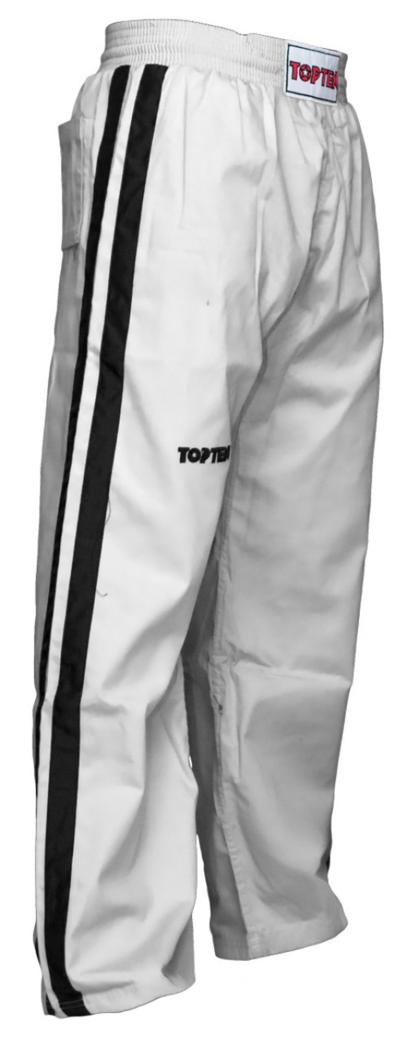 TOP TEN Polycotton Pants - white/black, 501W