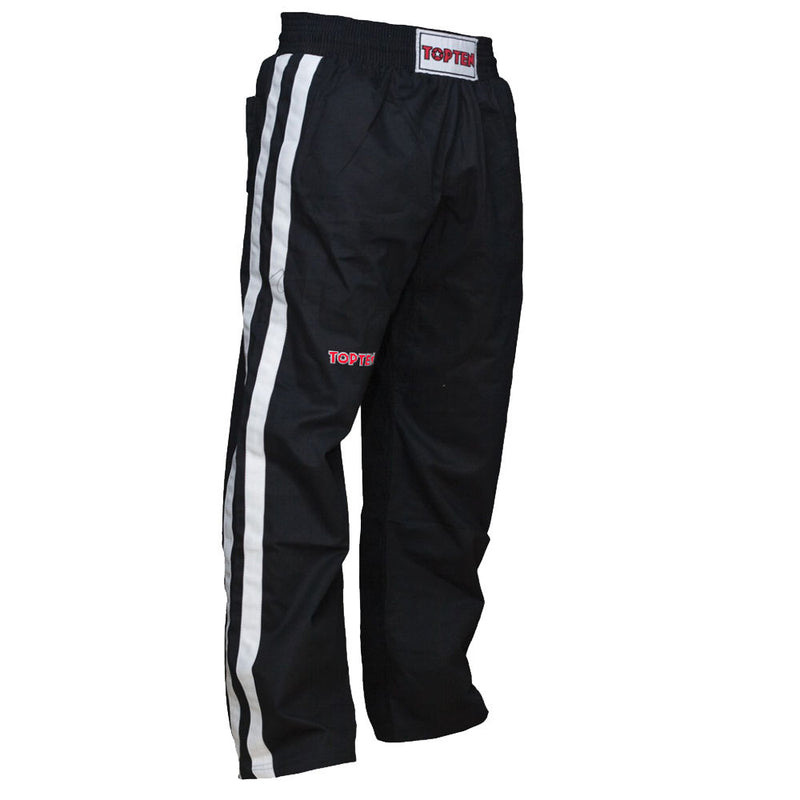 TOP TEN Polycotton Pants - black/white, 501BR