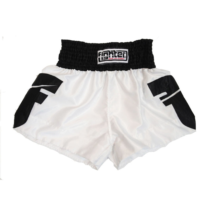 Fighter Thai Shorts - white/black, F010
