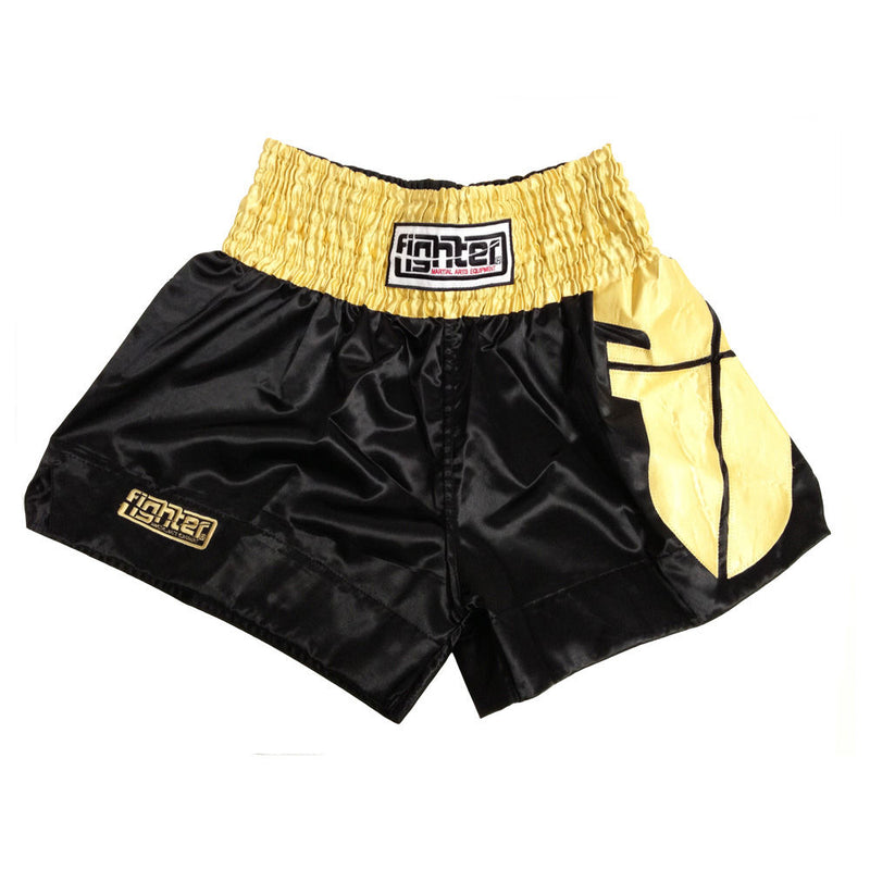 Fighter Thai Shorts - black/gold, F009