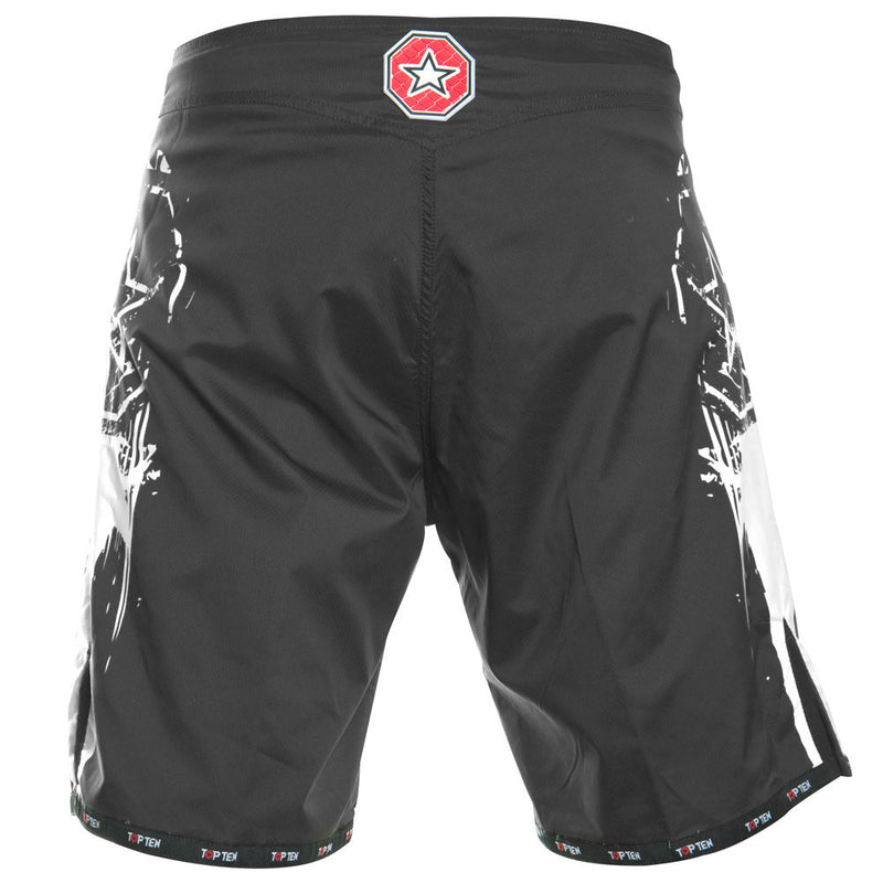 TOP TEN MMA Shorts Comet - black/white, 1871-1