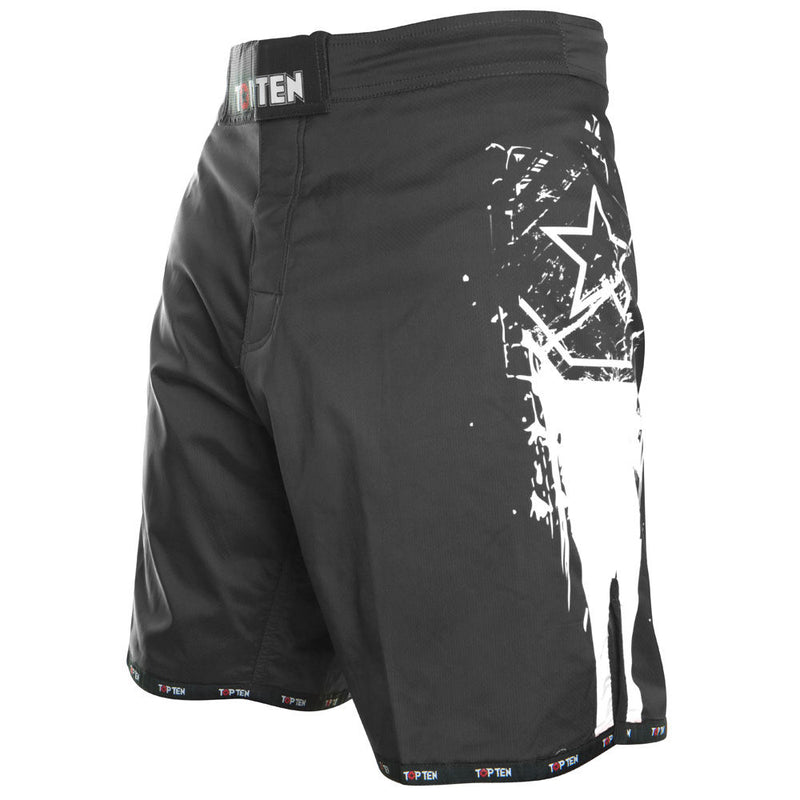 TOP TEN MMA Shorts Comet - black/white, 1871-1