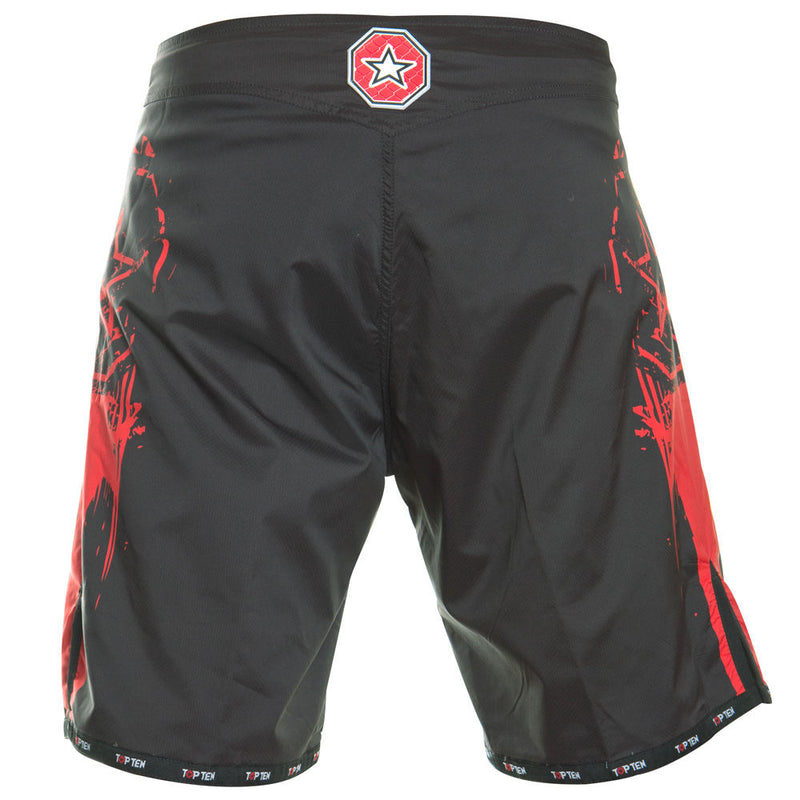 TOP TEN MMA Shorts Comet - black/red, 1871-9