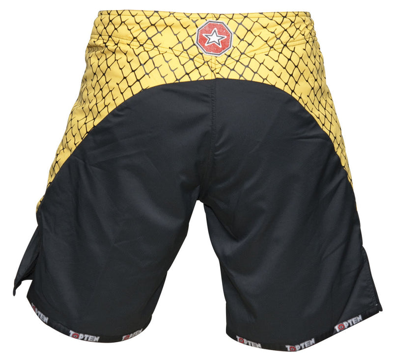 Top Ten MMA Shorts - black/yellow, 1872-2