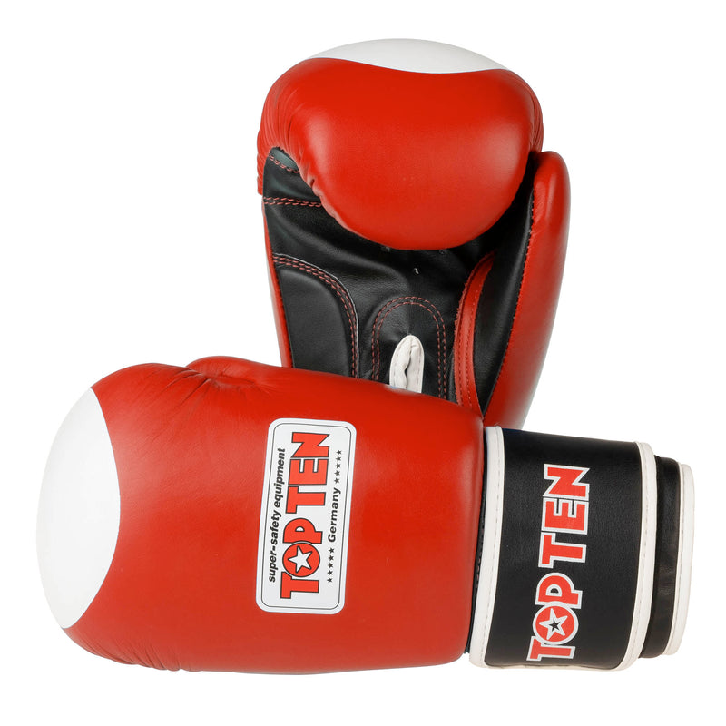 Top Ten Official WAKO Competition Kickboxing Gloves - Red