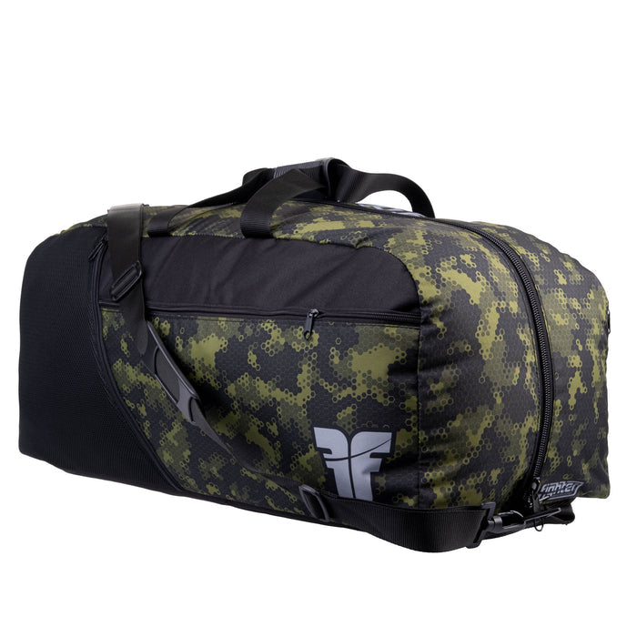 Fighter Sports Bag/Backpack - green camo honeycomb