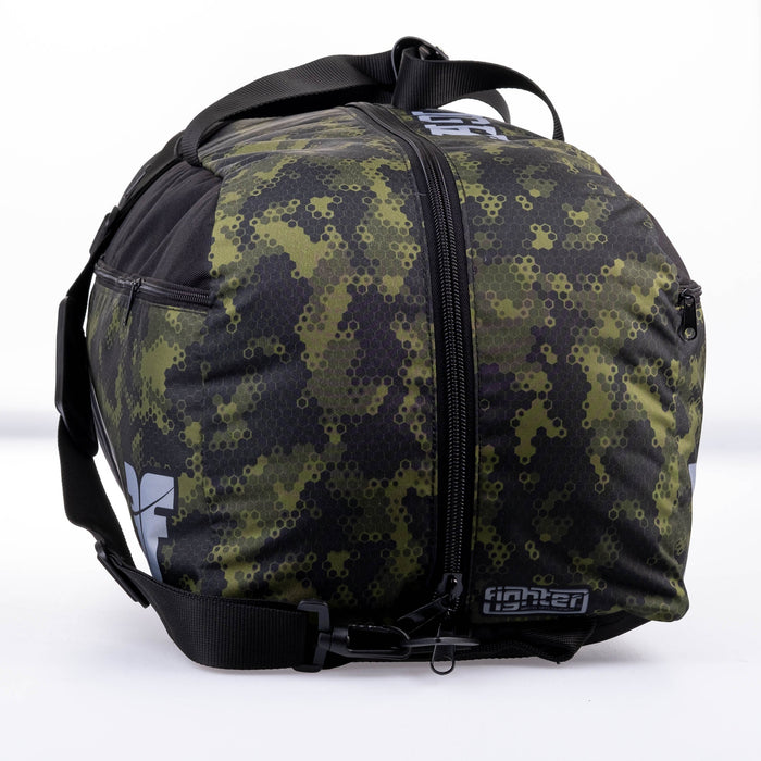 Fighter Sports Bag/Backpack - green camo honeycomb