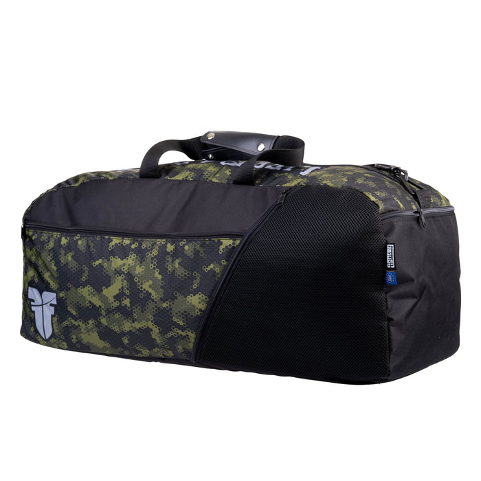 Fighter Sports Bag/Backpack - green camo honeycomb