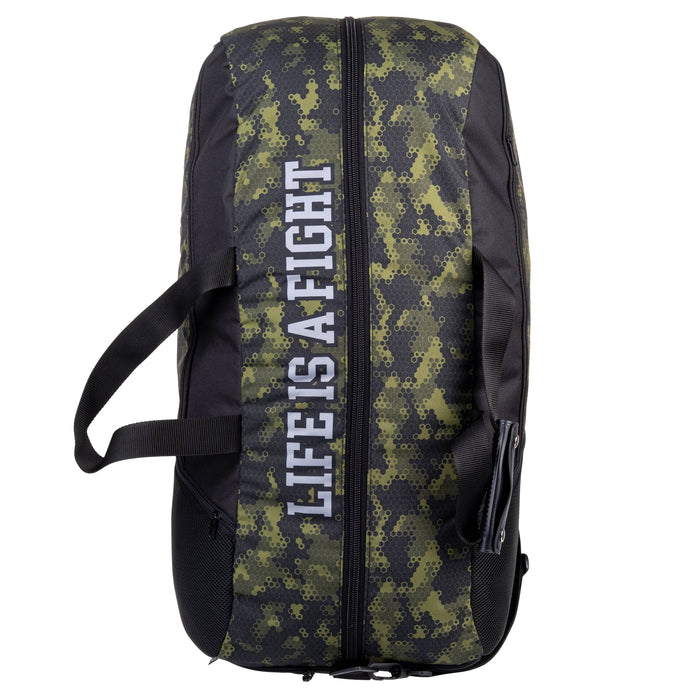Fighter Sports Bag/Backpack - green camo honeycomb