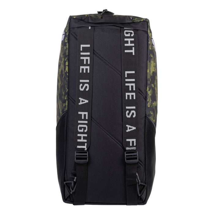 Fighter Sports Bag/Backpack - green camo honeycomb