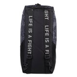 Mochila o bolsa deportiva Fighter: diseño de panal de abeja con camuflaje negro