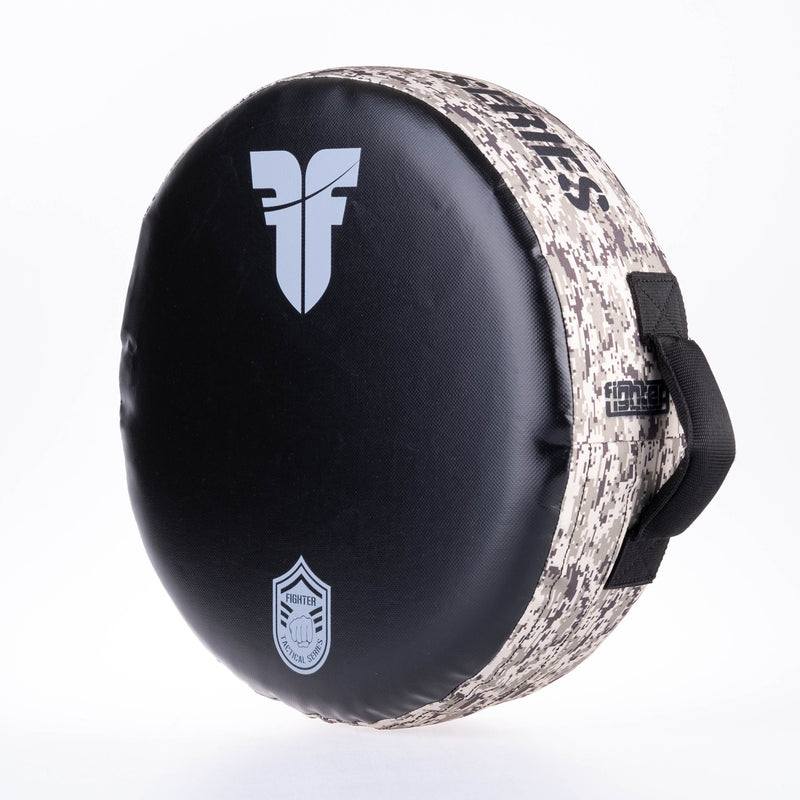 Fighter Round Shield - Life Is A Fight - Desert Camo, FKSH-34