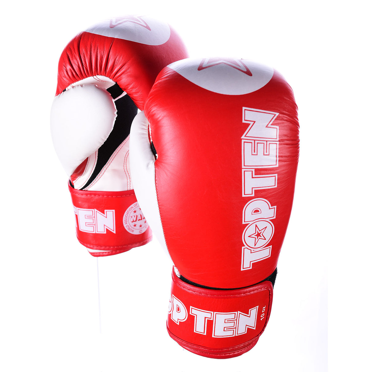 Guantes de kickboxing TOP TEN STAR XLP WAKO en rojo y blanco, 2068-4