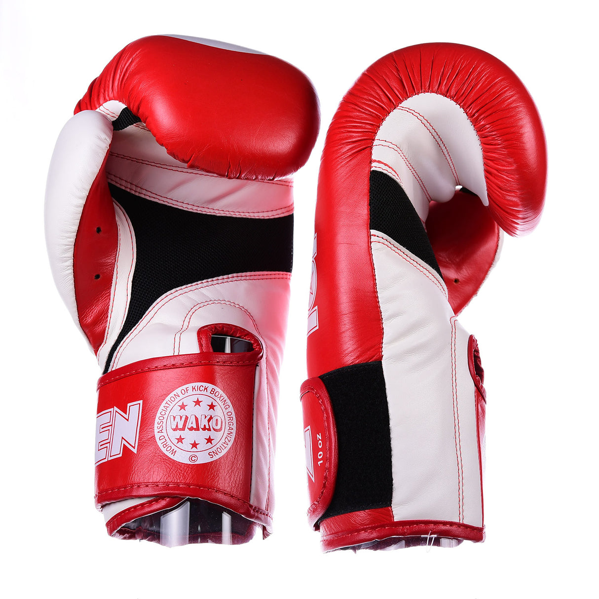 Guantes de kickboxing TOP TEN STAR XLP WAKO en rojo y blanco, 2068-4