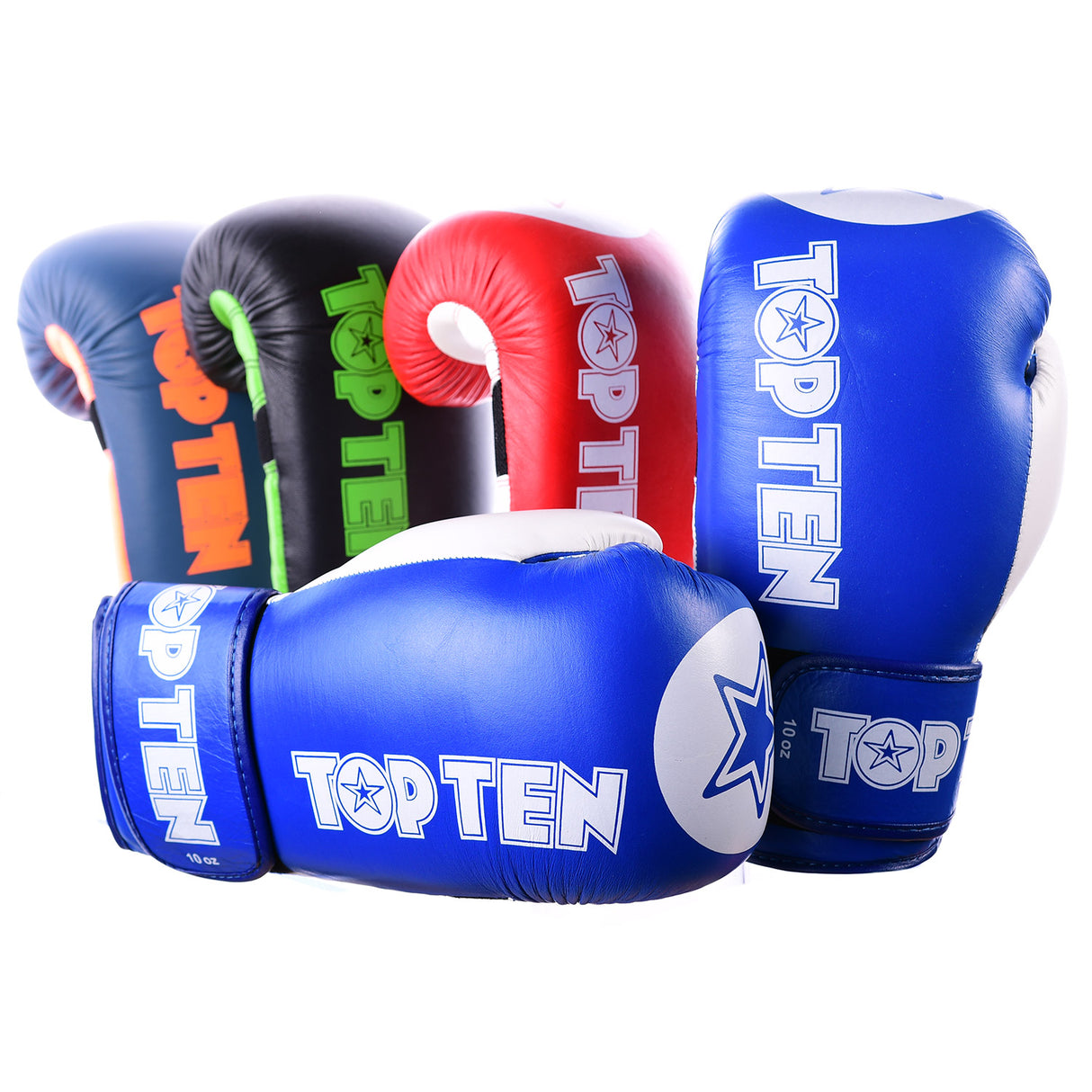 Guantes de boxeo TOP TEN STAR XLP WAKO azules y blancos, 2068-6