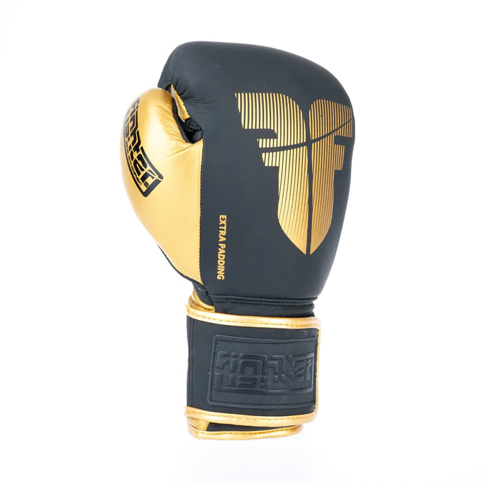 Fighter Boxing Gloves Secure Fit black/gold
