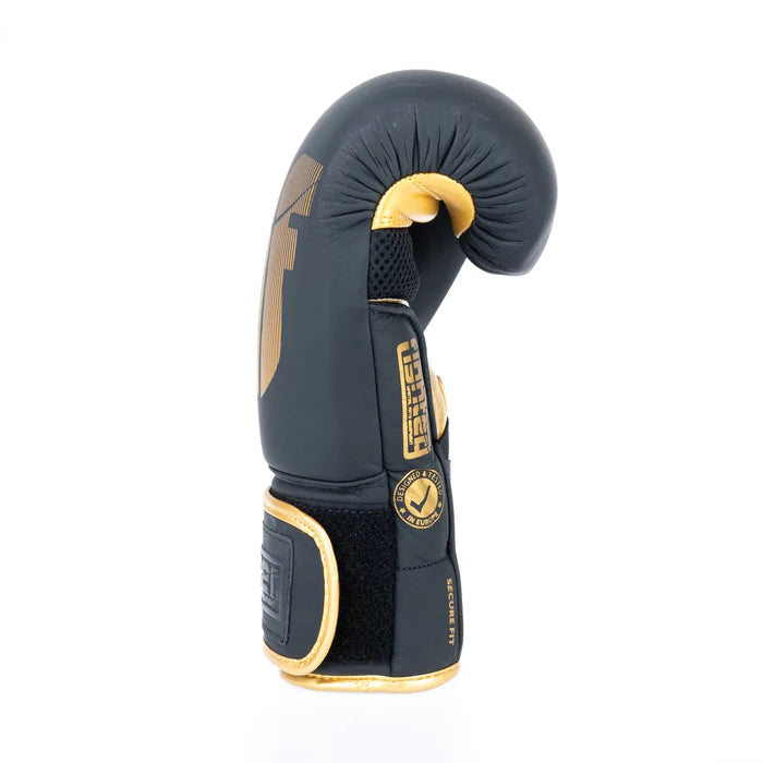 Fighter Boxing Gloves Secure Fit black/gold
