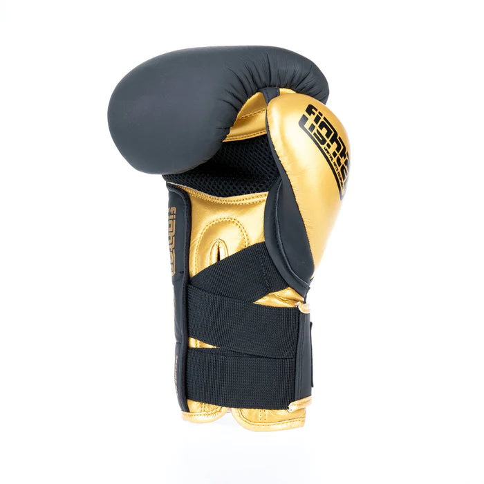 Fighter Boxing Gloves Secure Fit black/gold