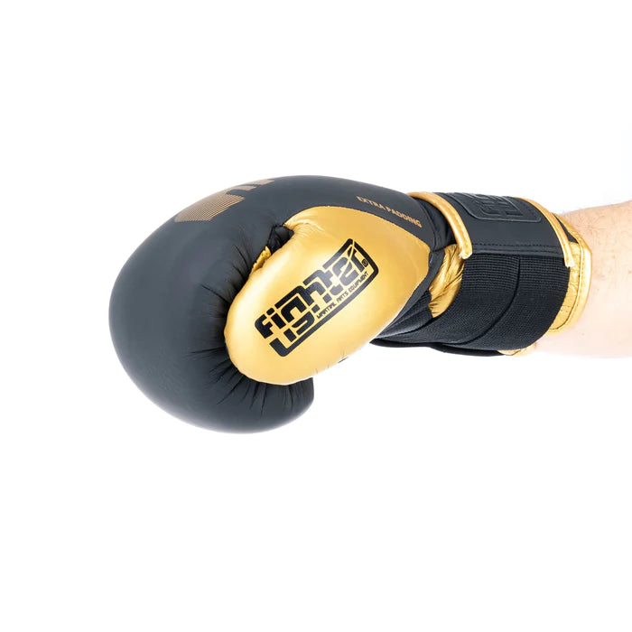 Fighter Boxing Gloves Secure Fit black/gold