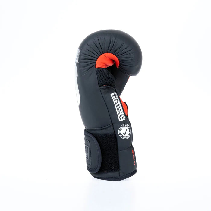Fighter Boxing Gloves Secure Fit - black/red
