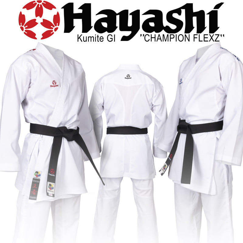 Hayashi WKF Karate-Gi CHAMPION FLEXZ - White/Blue, 043-16