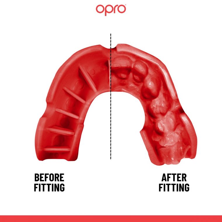 Protector bucal OPRO Bronce - Rojo