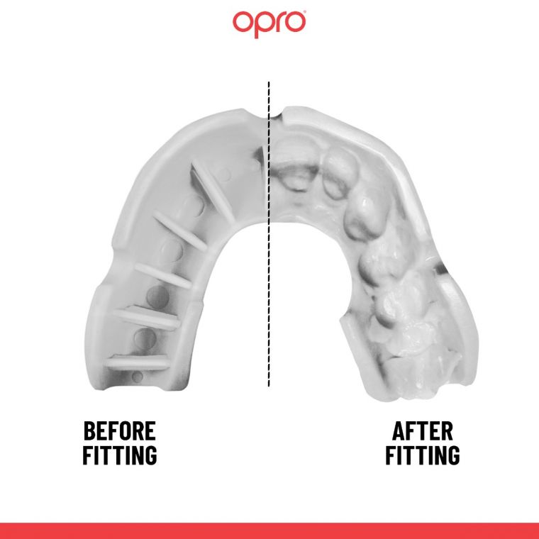 Mouth Guard OPRO Bronze - White