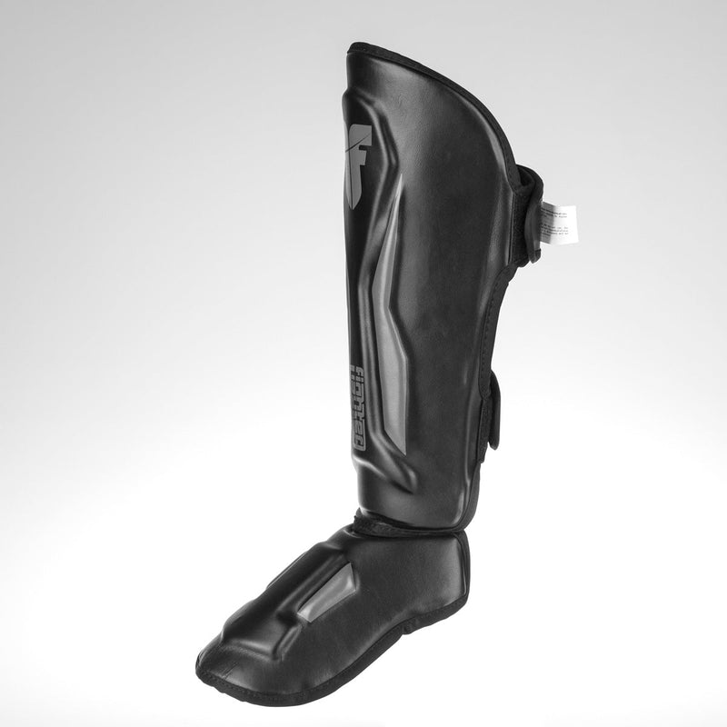 Fighter Shinguards Thai Ergo - black/grey, FSG-004BG
