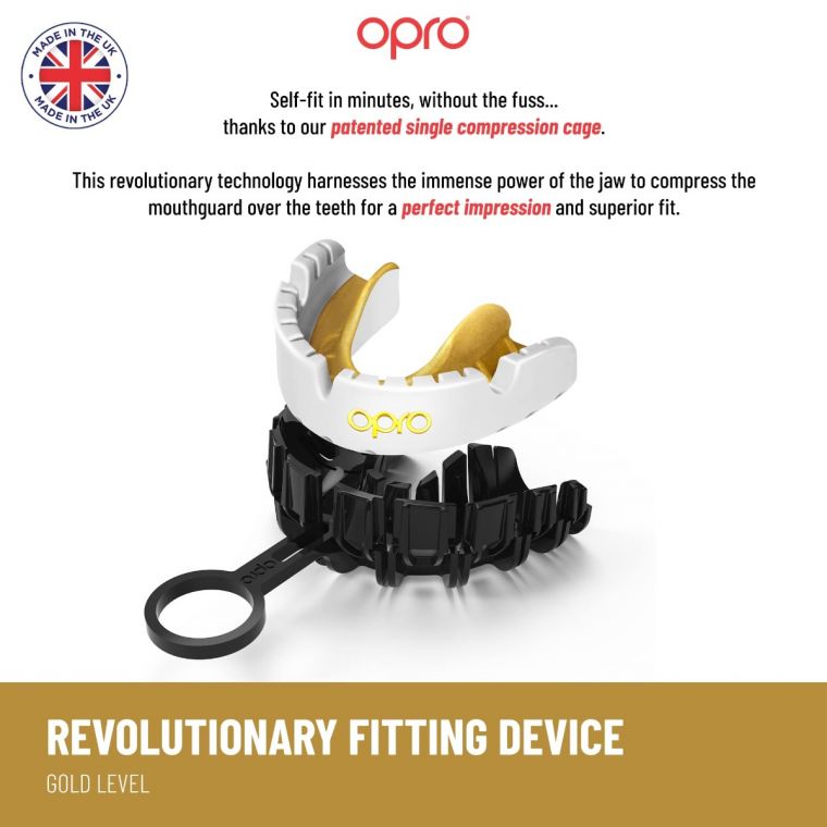 Mouth Guard OPRO GOLD FOR BRACES - white