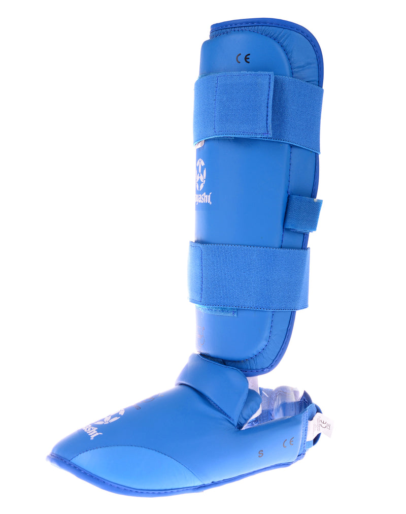 Hayashi WKF Foot and shin protection - Blue, 343-6