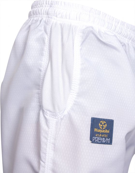 Hayashi White Karate-gi PREMIUM KUMITE 100% Polyester Ultra-Light, 0473-1