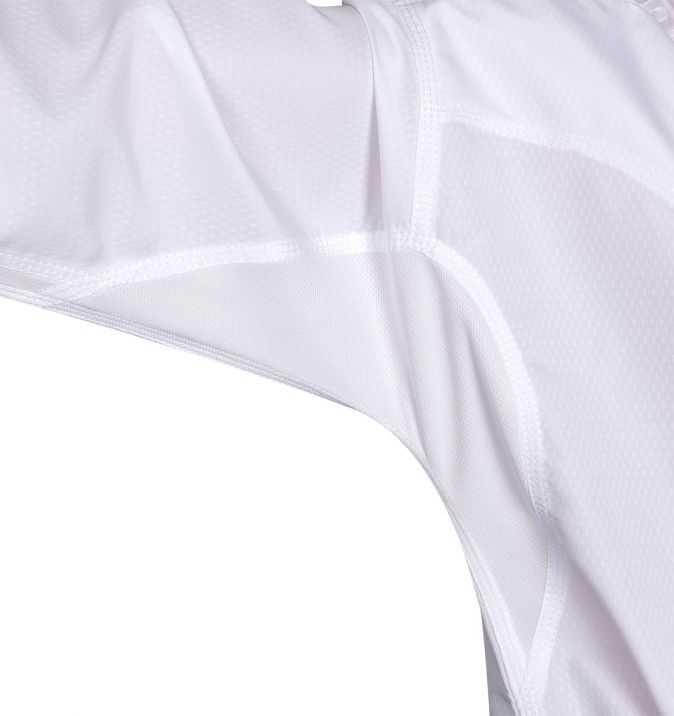 Hayashi Karate-gi blanco PREMIUM KUMITE 100 % poliéster ultraligero, 0473-1