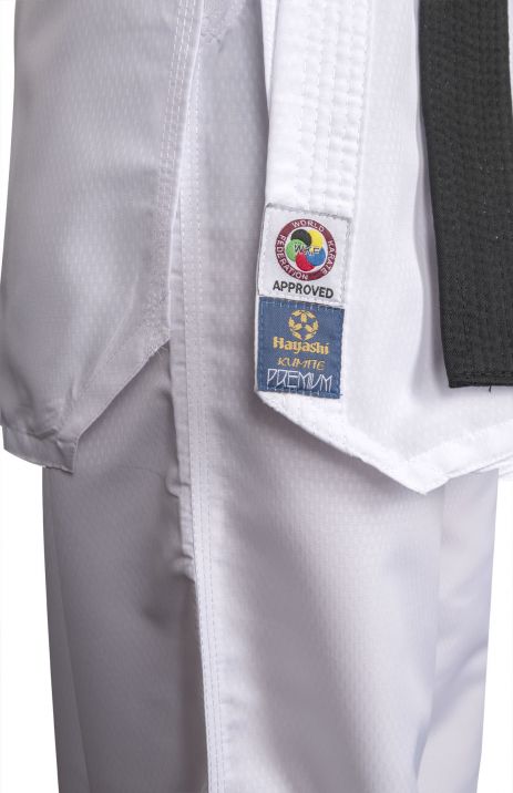 Hayashi White Karate-gi PREMIUM KUMITE 100% Polyester Ultra-Light, 0473-1