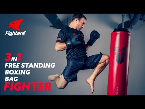 Free standing boxing bag Fighter 3in1 - white