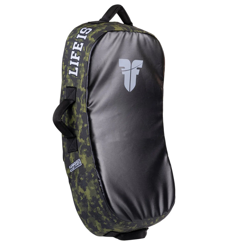 Fighter Kicking Shield - MULTI GRIP - Life is a Fight - Green Camo, FKSH-27